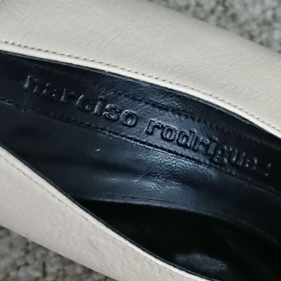 Narciso Rodriguez Black and Cream White slingback pumps size 38.5 - Picture 8 of 12